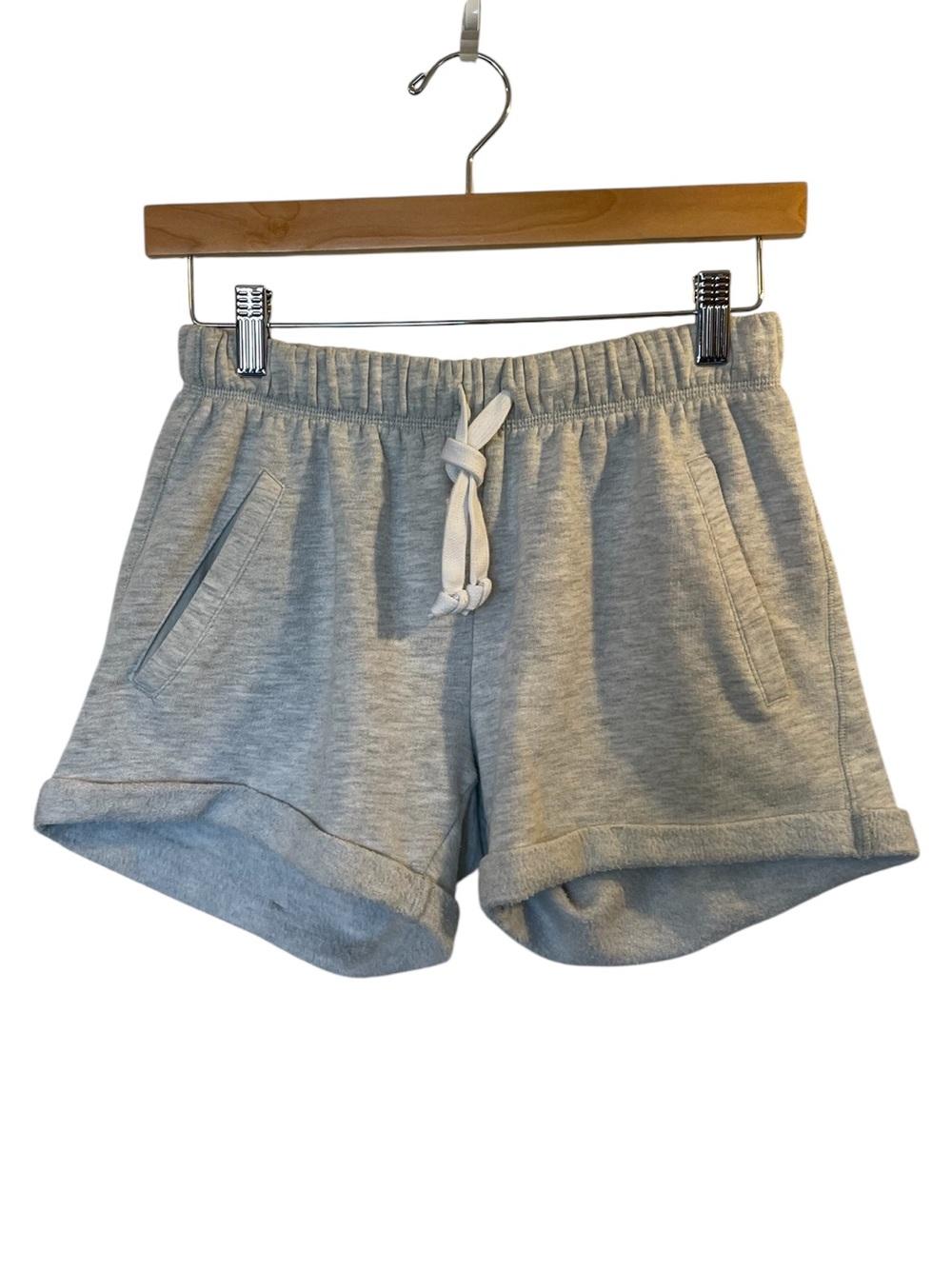 VICTORIA'S SECRET PINK Gray Lightweight Fleece Drawstring Waist Sports Shorts XS
